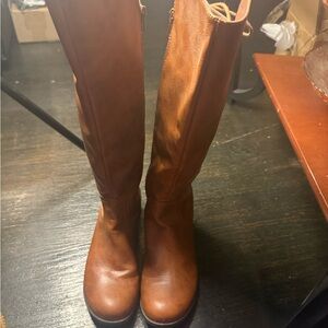 Women's Brown Leather Knee-High Boots